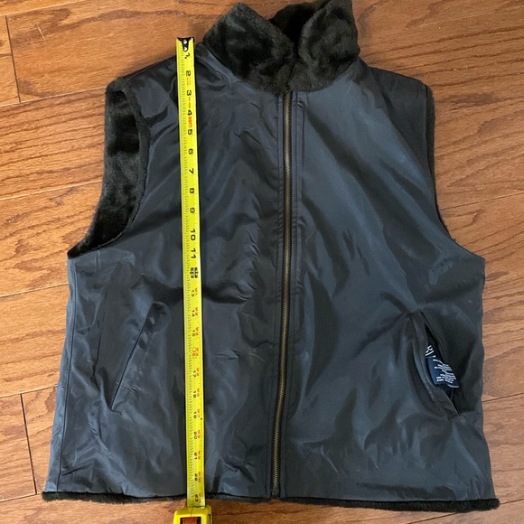 Blassport Reversible Chocolate Brown faux fur & Vinyl Sided vest -Size Large - Picture 12 of 13